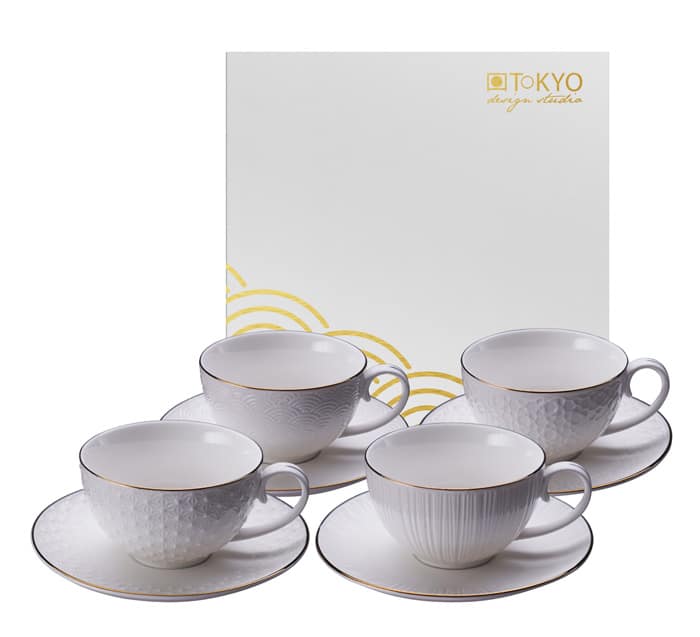 Kop-en-schotelset - Tokyo Design Studio - Nippon White - 4-delig - 100ml | Tokyo Design Studio