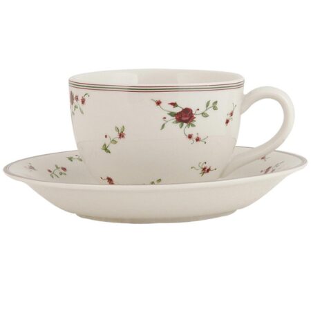 Kopje beige bloemen | Clayre&Eef