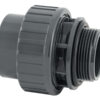 Koppeling met O-ring 50mm x 1 1/2" buitendraad 10bar - grijs | W'eau