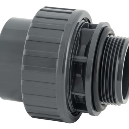 Koppeling met O-ring 50mm x 2" buitendraad 10bar - grijs | W'eau
