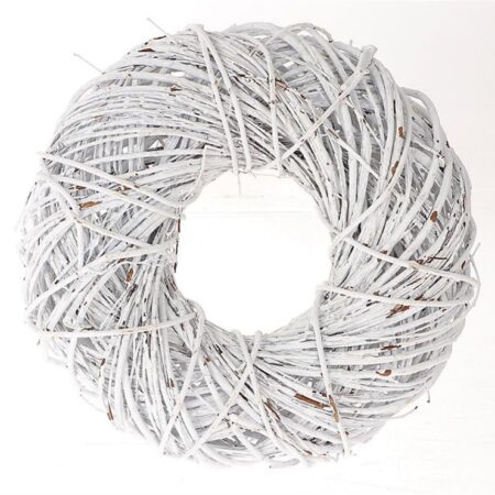 Krans Twister Dia 35cm White Wash | HBX natural living