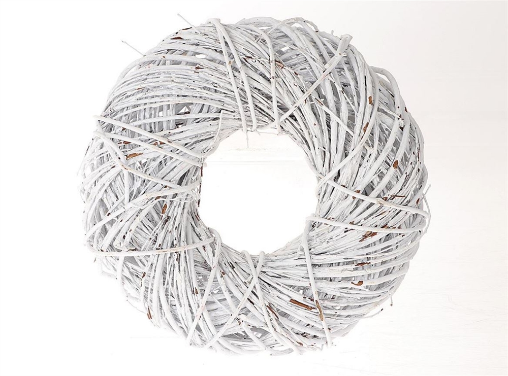 Krans Twister Dia 35cm White Wash | HBX natural living