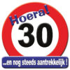 Kroonschild verkeersbord - 30 jaar | Paperdreams