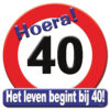 Kroonschild verkeersbord - 40 jaar | Paperdreams