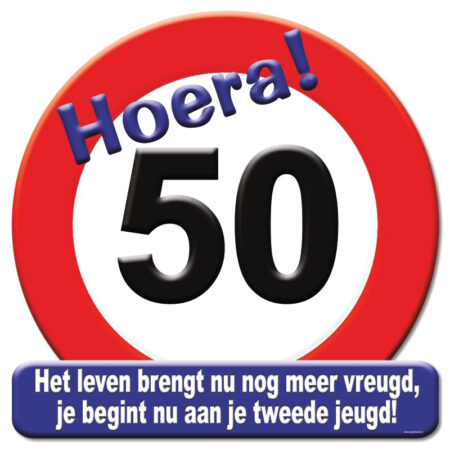 Kroonschild verkeersbord - 50 jaar | Paperdreams