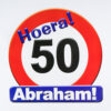 Kroonschild verkeersbord 50 jaar Abraham | Paperdreams