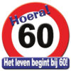 Kroonschild verkeersbord - 60 jaar | Paperdreams
