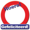 Kroonschild verkeersbord - Gefeliciteerd | Paperdreams
