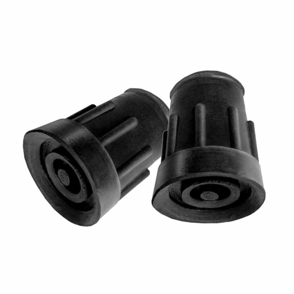 Kruk- en stokdoppen 19 mm zwart - per 2 stuks | ThuiszorgwinkelXL