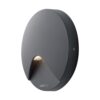Kuma LED Wandlamp - 6 Watt - 105 Lumen - 3000K warm wit - 12V - IP44 Waterdicht - Rond - Downlight - Antraciet | Lightpro