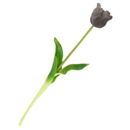 Kunst Tulp open real touch grijs | Homebound