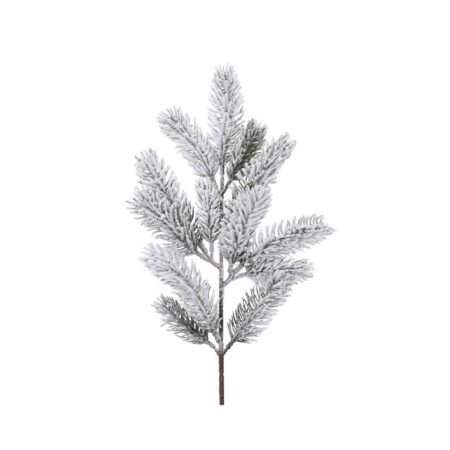Kunst dennentak met sneeuw 5x11x49cm | Decoris