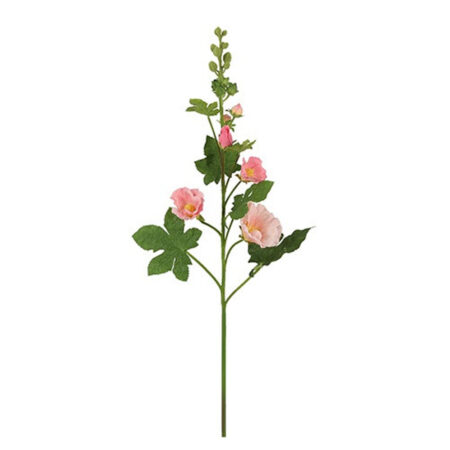 Kunstbloem Alcea Roze L |