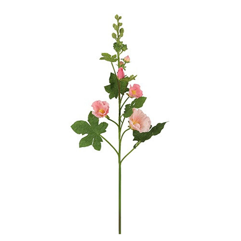 Kunstbloem Alcea Roze L |