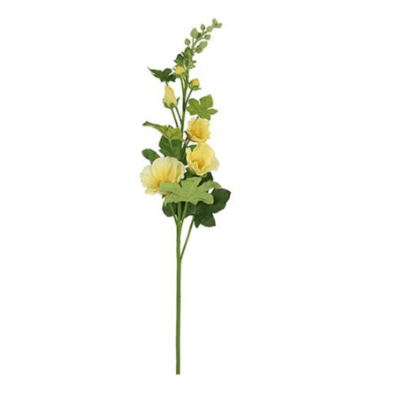 Kunstbloem Alcea geel L |