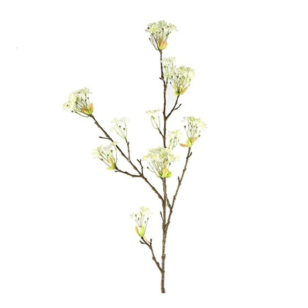 Kunstbloem Knop Cornus mas wit L |