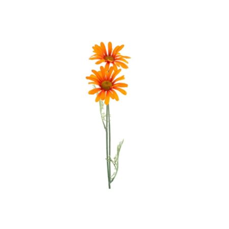 Kunstbloem "Madeliefje" Oranje Zijde 56 Cm |