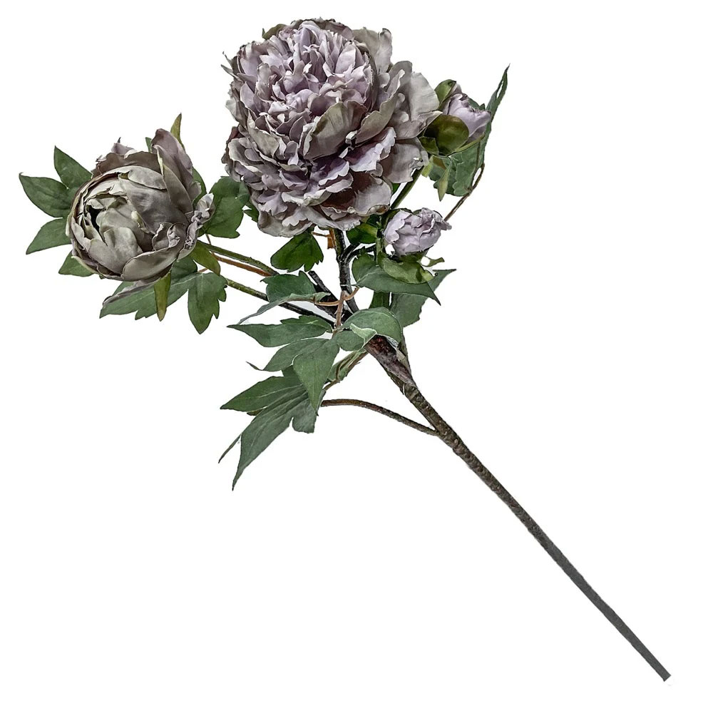 Kunstbloem Pioen paars 63cm |