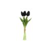 Kunstboeket tulpen zwart H29cm- 3 stelen | Countryfield