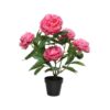 Kunstplant Pioenroos h57cm fuchsia | Decoris