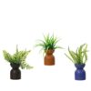 Kunstplant groen h23cm 3 assorti | Decoris
