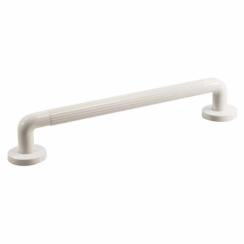 Kunststof handgreep | Lengte 38 cm | Kleur wit | Met ribbels | Schroefbevestiging | ThuiszorgwinkelXL