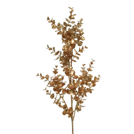 Kunsttak Eucalyptus H72cm goud/glitter | Decoris