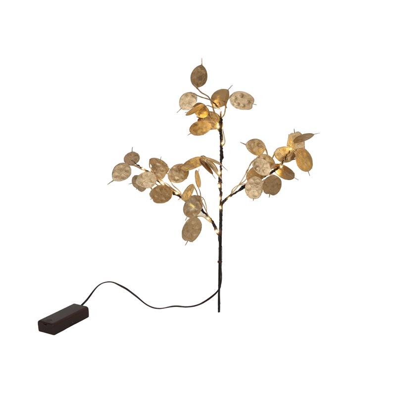 Kunsttak 'coin leaf' 20LED 40cm | Svenska Living