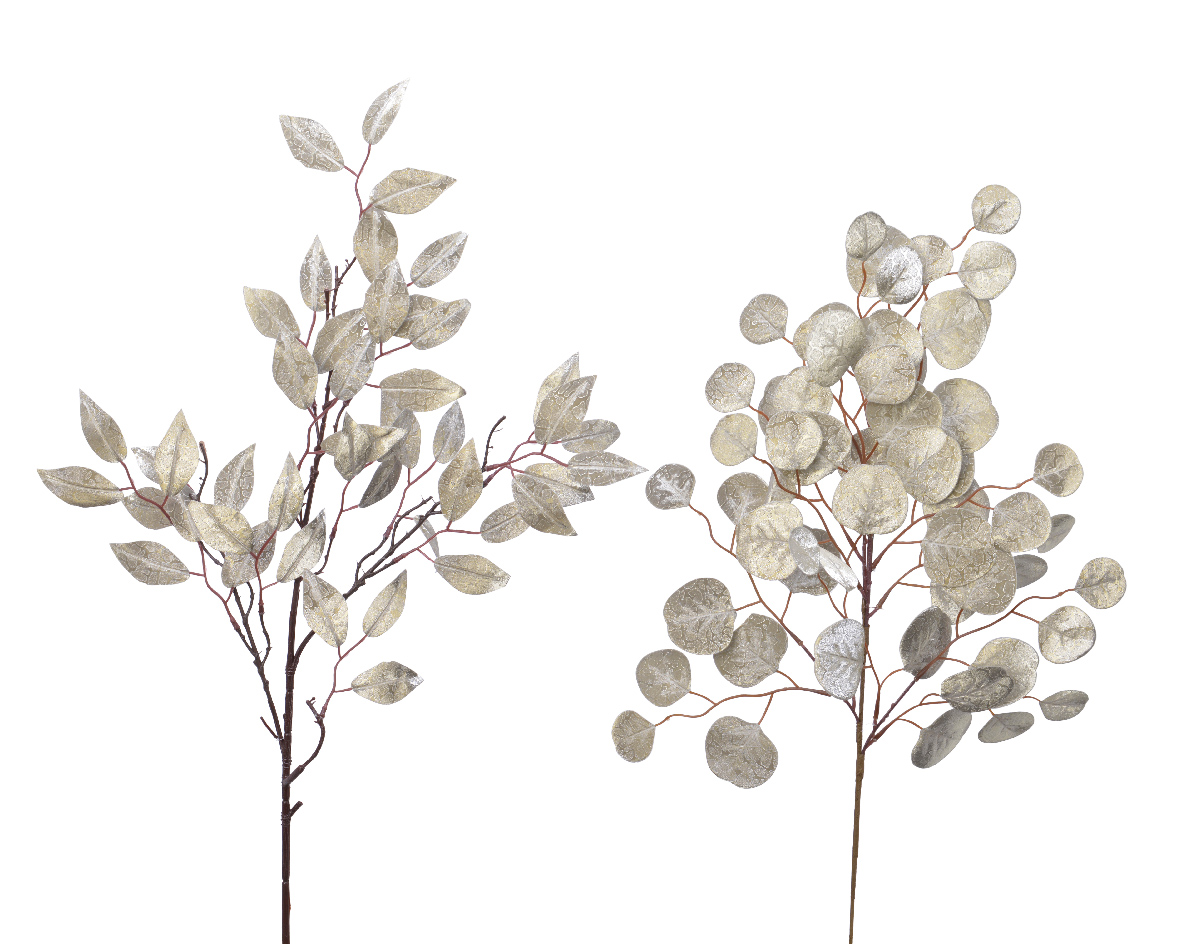 Kunsttak glitter champagne 72cm | Decoris