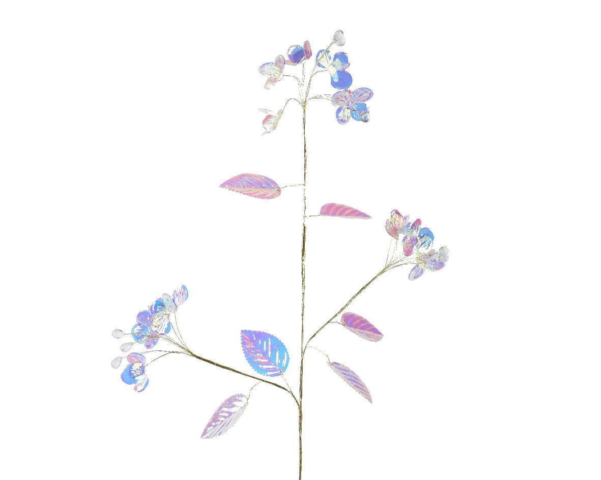 Kunsttak iriserend H68cm | Decoris