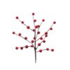 Kunsttak met bessen rood 3x15x26cm | Decoris