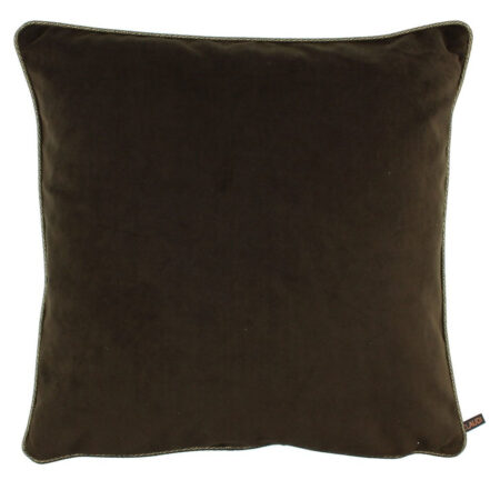 Kussen Astrid Chocolate + Piping Diamo Gold 50x50 | Claudi