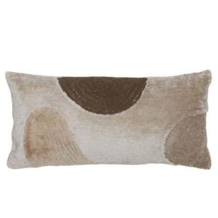 Kussen Canazei grijs+ donkerbruin 60x30 | Light & Living