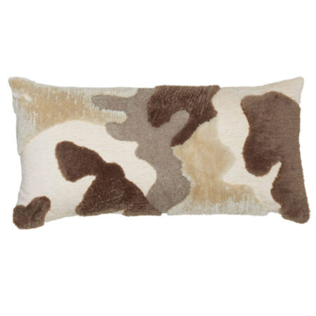 Kussen Cetuno creme donkerbruin 60x30 | Light & Living