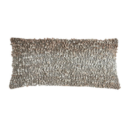 Kussen Mezoki Boucle bruin 60x30cm | Light & Living