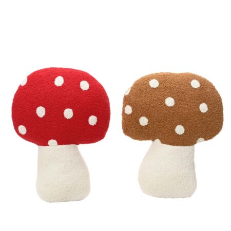 Kussen paddenstoel polyester 37x32x5cm | Decoris