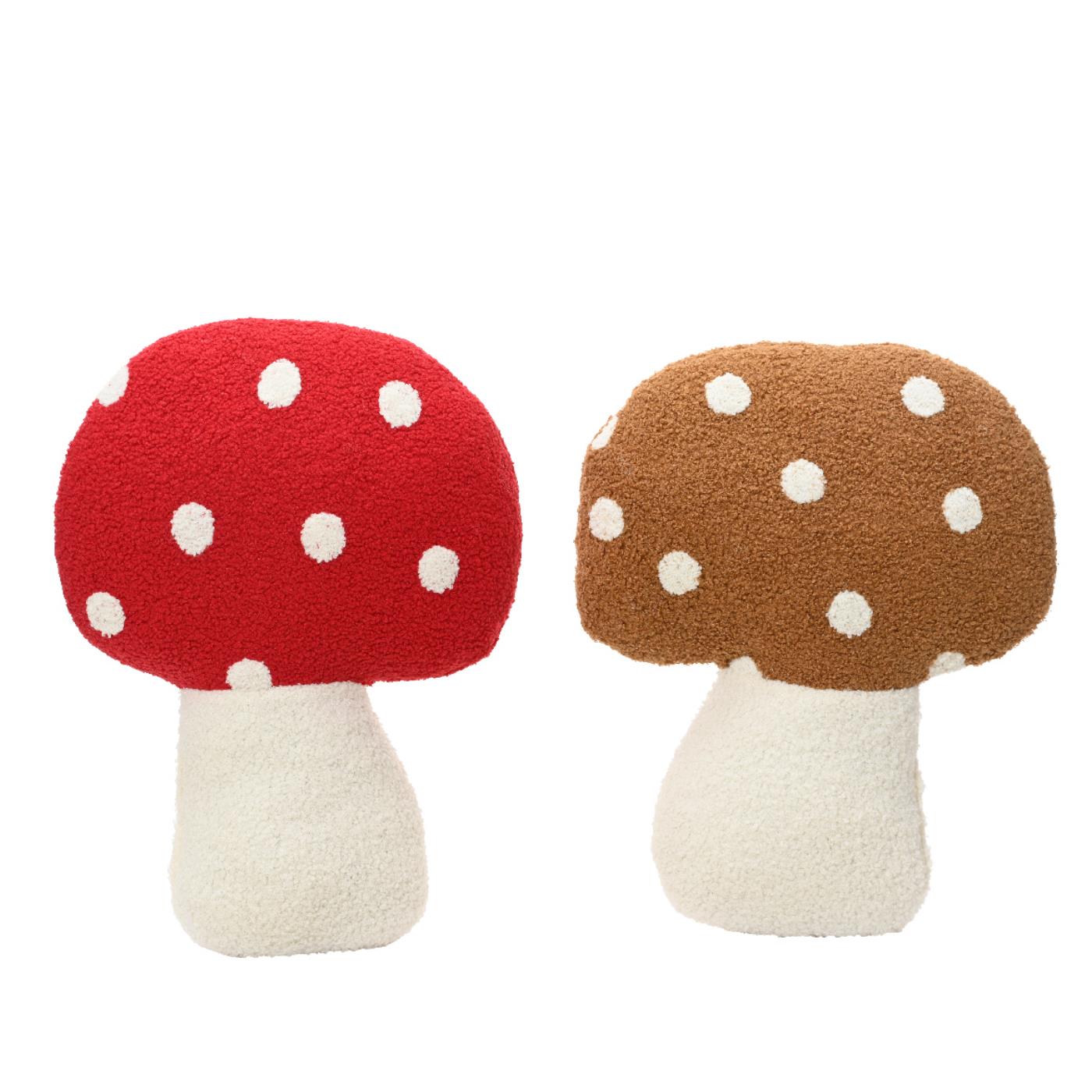 Kussen paddenstoel polyester 37x32x5cm | Decoris