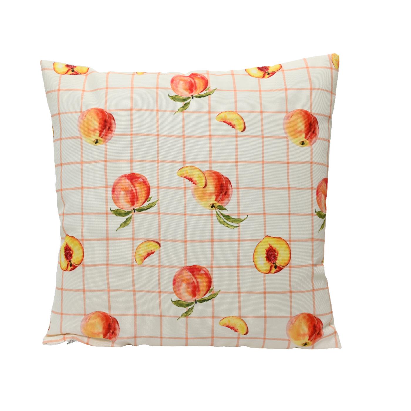 Kussen polyester buiten 45x45cm perzik | Decoris