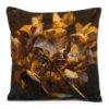 Kussen velvet bloemen bruin |