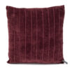 Kussen velvet rood met strepen |