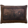 Kussen wild suede look groot Donkerbruin | Nature Galerie