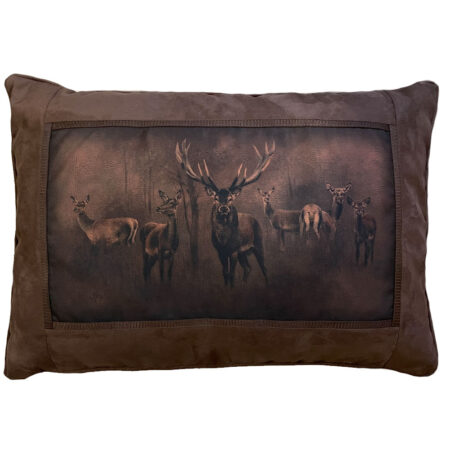 Kussen wild suede look groot Donkerbruin | Nature Galerie
