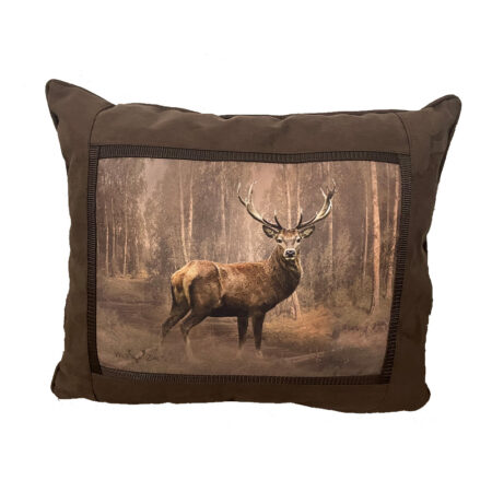Kussen wild suede look zijkant edelhert | Nature Galerie