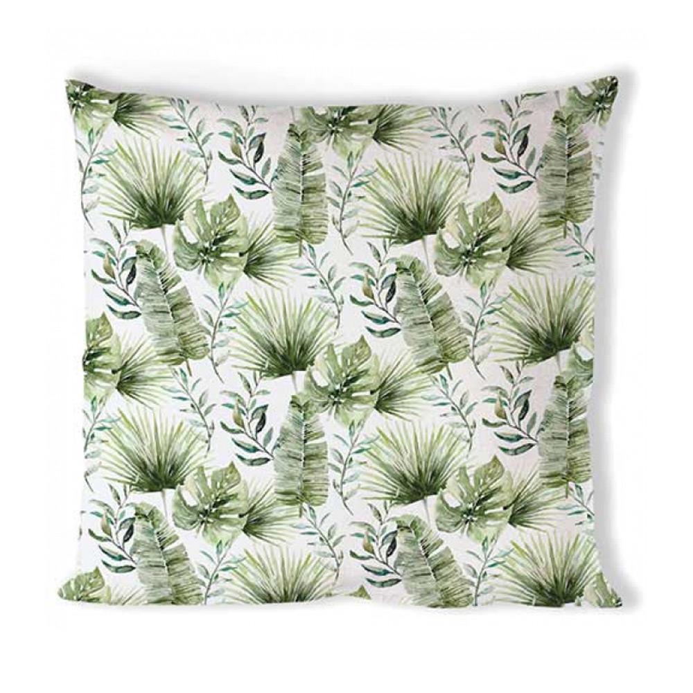 Kussenhoes Jungle bladeren wit 40x40cm |
