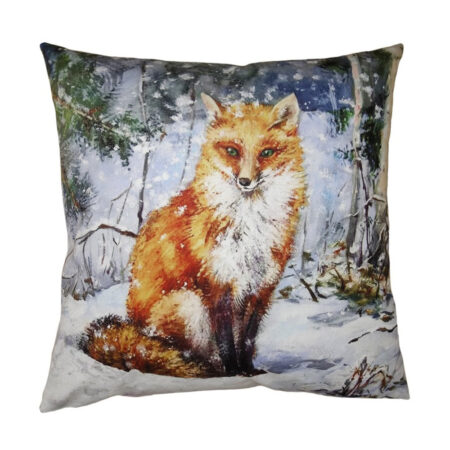 Kussenhoes bruin blauw vos | Clayre&Eef