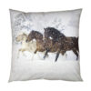 Kussenhoes wit bruin paarden | Clayre&Eef