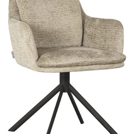 LABEL51 Draaibare Eetkamerstoel Joy Elegance stof - Beige | LABEL51