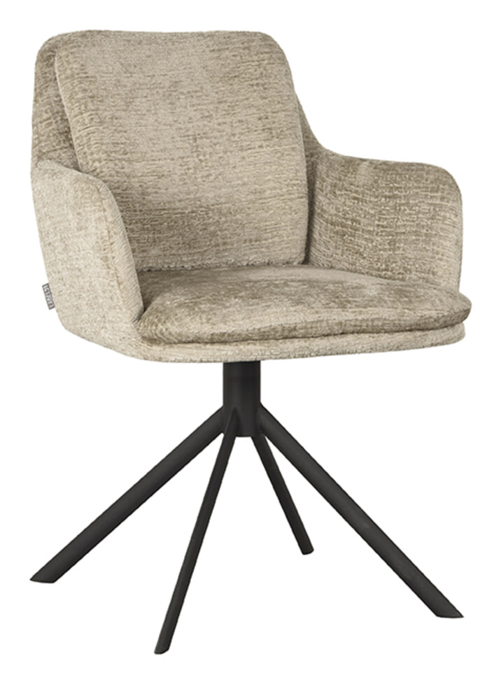 LABEL51 Draaibare Eetkamerstoel Joy Elegance stof - Beige | LABEL51
