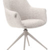 LABEL51 Draaibare Eetkamerstoel Narum Bouclé - Naturel/Taupe | LABEL51