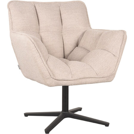 LABEL51 Draaifauteuil Ian Bouclé - Naturel | LABEL51